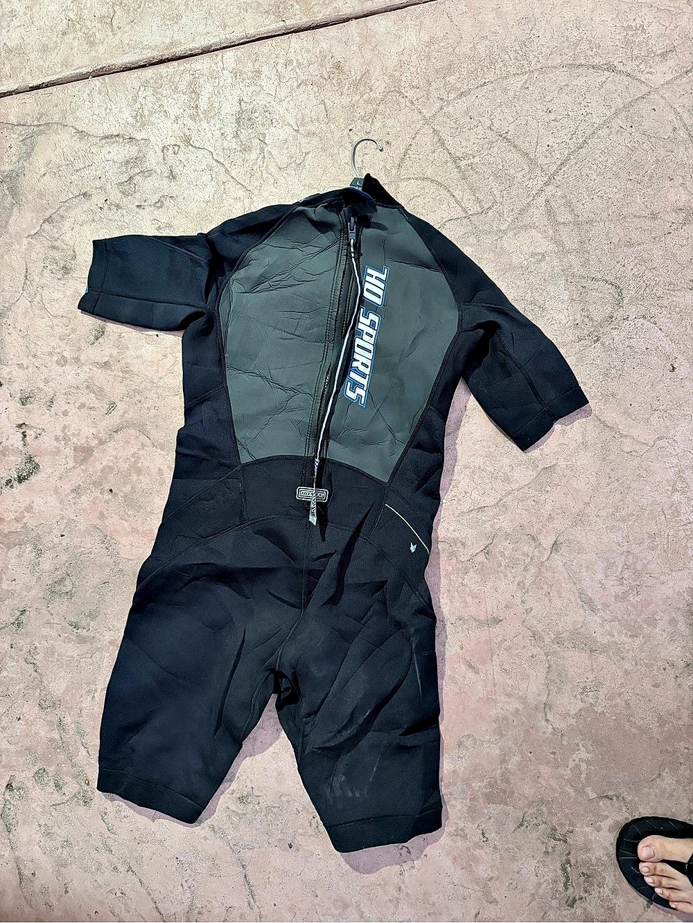 HO Sports Men’s XXL Shorty Wetsuit Black Gray Front Zip Water Ski Wakeboard